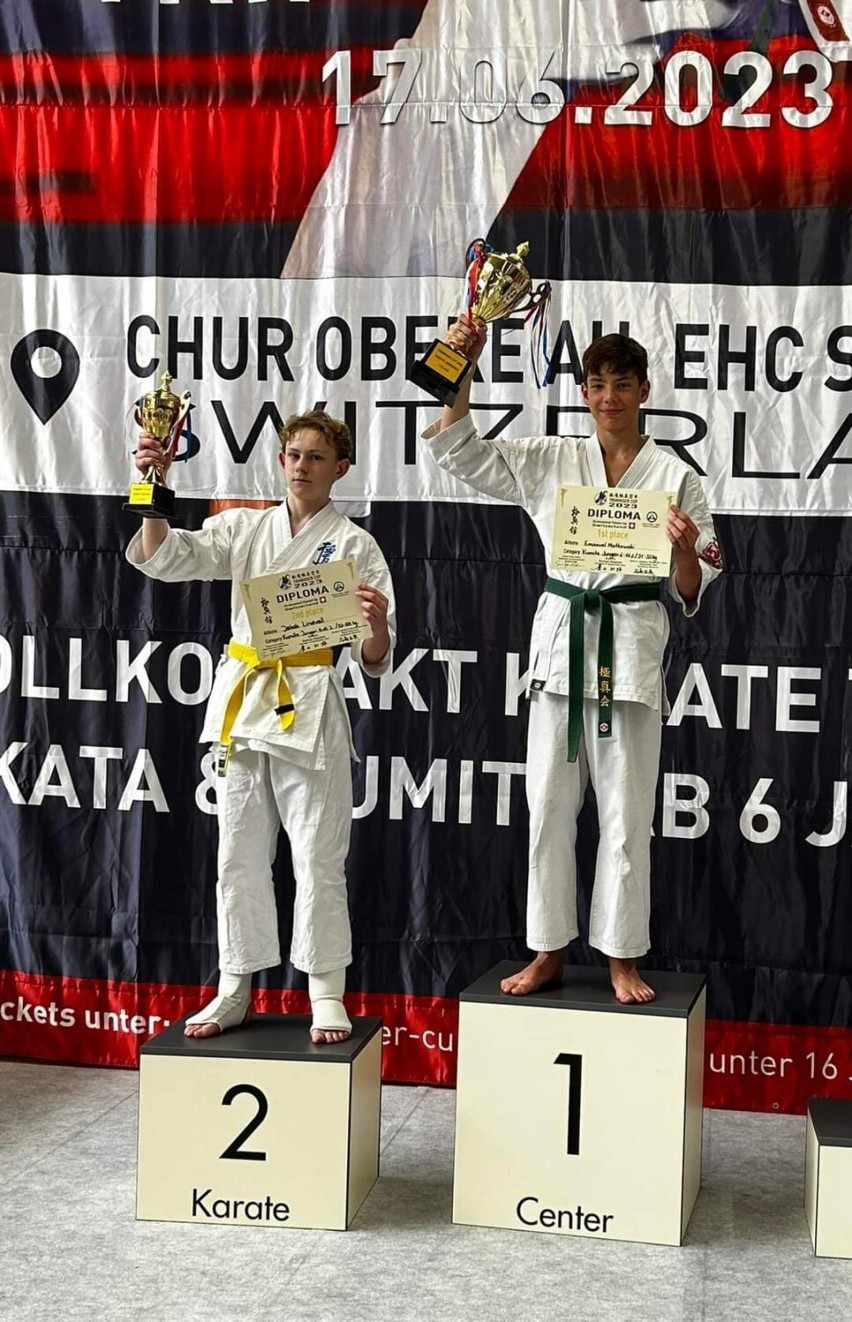 Emanuel Matkowski  z Inowrocławskiego Klubu Karate Kyokushin...