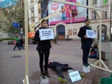 Egzekucja Klimatyczna w pasażu Schillera w Łodzi. W obronie klimatu, w obronie przyszłości