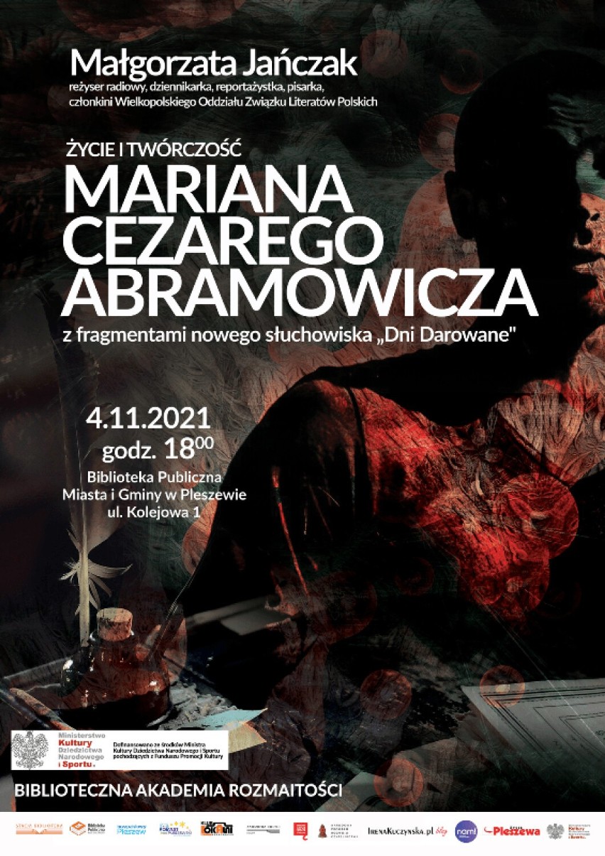 Wieczór poświęcony Marianowi Cezaremu Abramowiczowi już 4 listopada