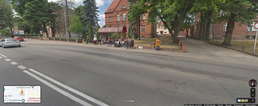 Ul. Sobieskiego w Wejherowie w Google Street View