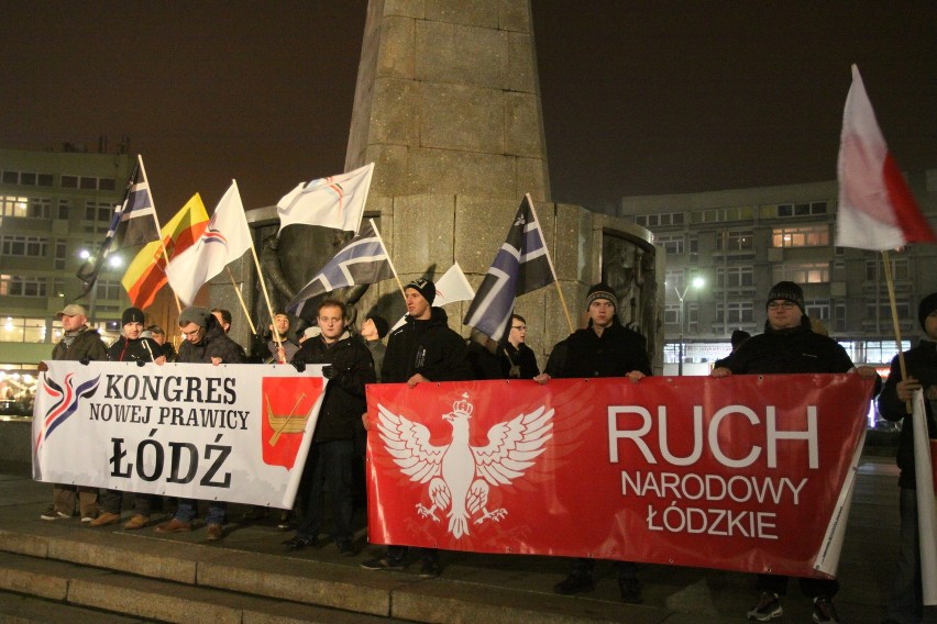 Protest na placu Wolności w Łodzi przeciwko wyborom samorządowym 2014 [ZDJĘCIA+FILM]