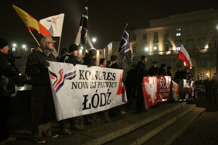 Protest na placu Wolności w Łodzi przeciwko wyborom samorządowym 2014 [ZDJĘCIA+FILM]