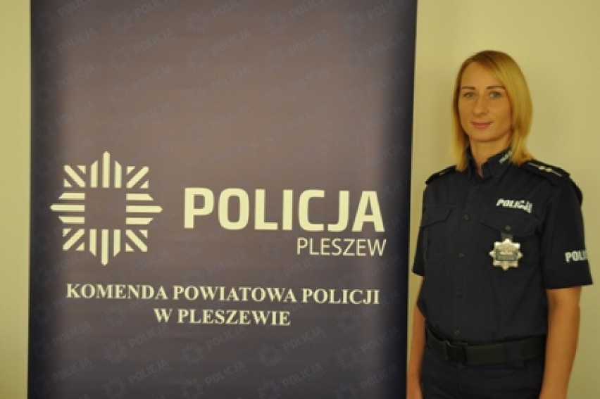asp. szt. Monika Kołaska - rzecznik prasowy KKP w Pleszewie