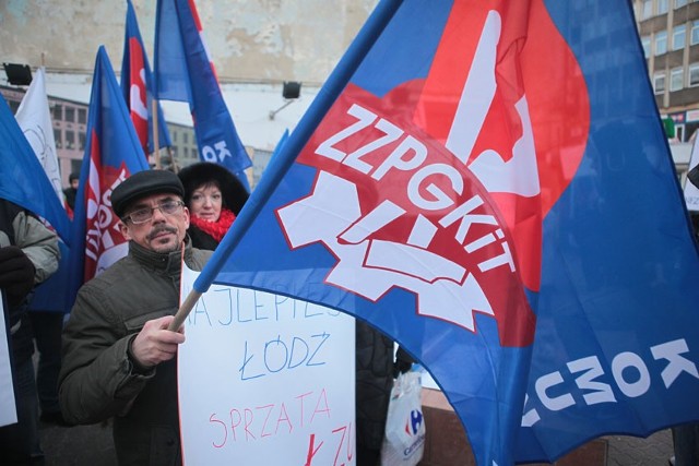 Kilkuset związkowców protestowało w pasażu Schillera. Domagali się rozmów z władzami miasta