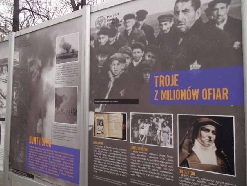 Zagłada europejskich Żydów. Interesująca wystawa na Skwerze Żeromskiego w Kielcach. Zobacz zdjęcia