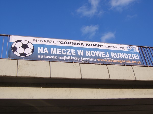 Banner reklamujący konińskiego Górnika