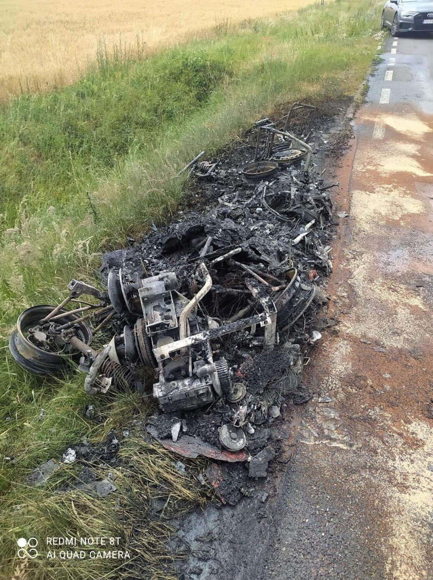 Ligier spłonął na drodze koło Ciołkowa