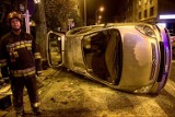 Wypadek z udziałem 3 samochodów na skrzyżowaniu Wólczańska/Radwańska w Łodzi [ZDJĘCIA, FILM]