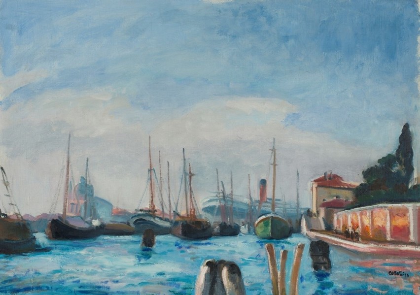 Jachty w Wenecji - Wojciech Weiss. 1928 r