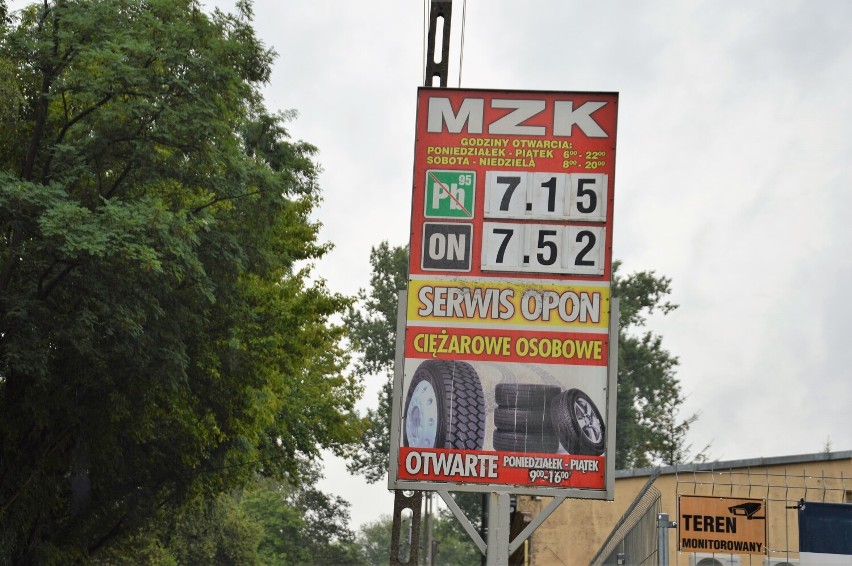 Ceny paliw w Żaganiu w sobotę 30 lipca 2022. Stacja MZK przy...