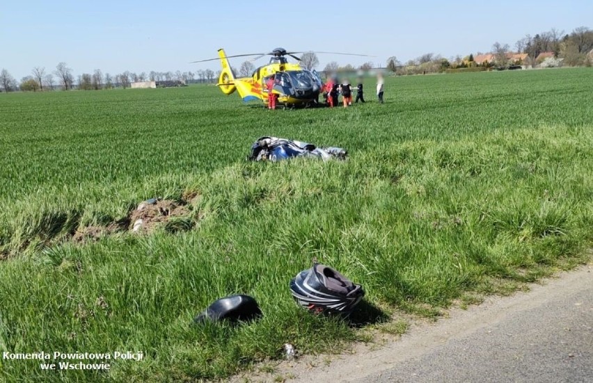 W wypadku pod Wschową zginął 52-letni motocyklista