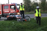 Wypadek motocyklisty w Głogowie (FOTO)