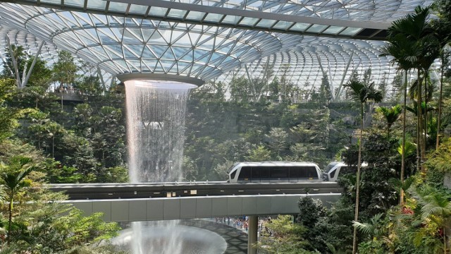 Gigantyczny wodospad, ścieżka w koronach drzew, labirynt luster, luksusowe restauracje - to tylko część atrakcji, jakie oferuje turystom Lotnisko Changi w Singapurze. Sprawdźcie, dlaczego tak zachwycają się nim internauci. Jakie jeszcze lotniska świata uchodzą za wyjątkowe?