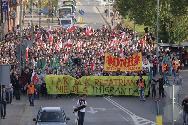 Marsz przeciwników imigrantów w Polsce, przeszedł ulicami miasta.