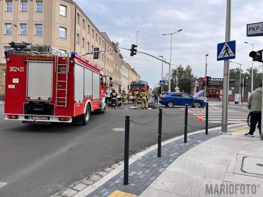 Jedna osoba poszkodowana w wypadku w centrum Opola.