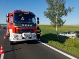 Wypadek na drodze krajowej nr 77 w Skołoszowie. Dachował kierowca citroena [ZDJĘCIA]