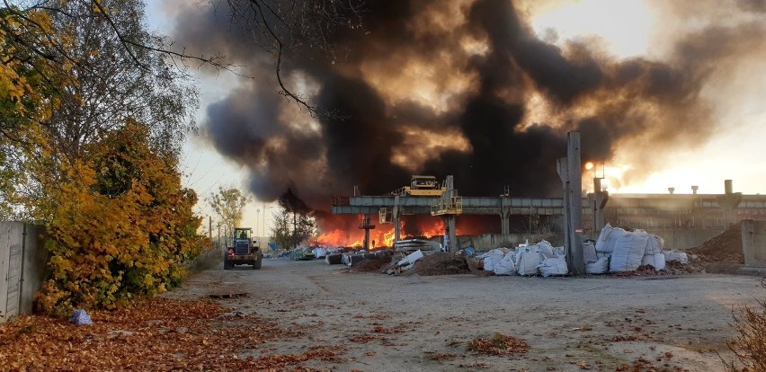 Pożar odpadów w Bytomiu