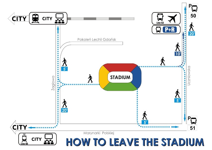 Zmiany w komunikacji miejskiej w Gdańsku. Zobacz, jak dojechać na stadion! [MAPY]