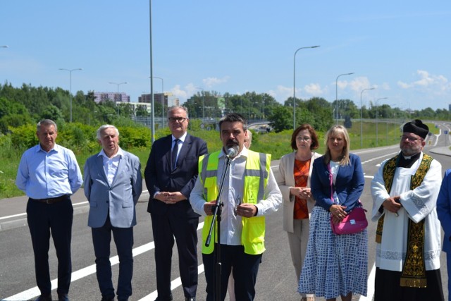 Na otwarciu był wiceprezes firmy Drogopol Michał Staszewski