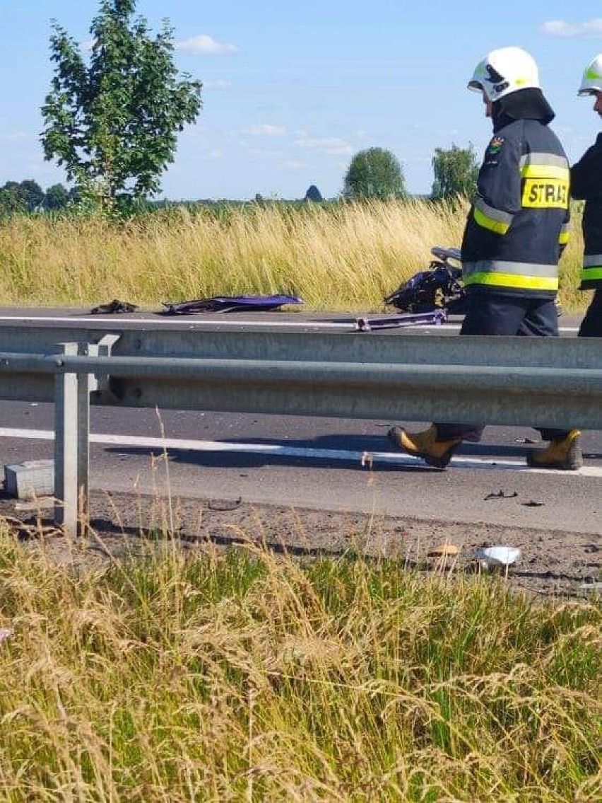 Wypadek na DK 10  miejscowości Wola. 27-letni motocyklista...