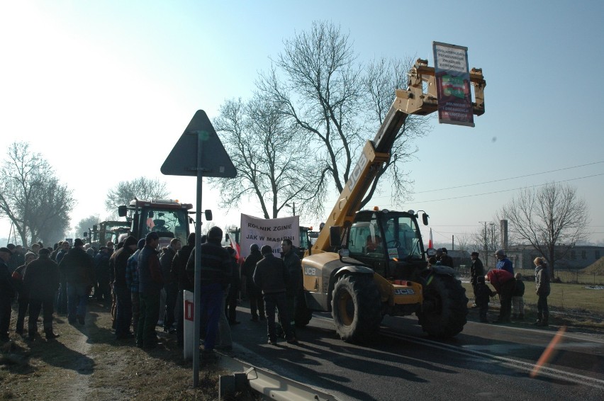 Rolnicy protestowali pod Biłgorajem