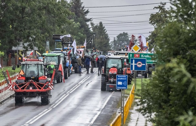 Protestów rolników było już sporo. Tak w sierpniu 2021 roku protestowali rolnicy w gminie Igołomia-Wawrzeńczyce