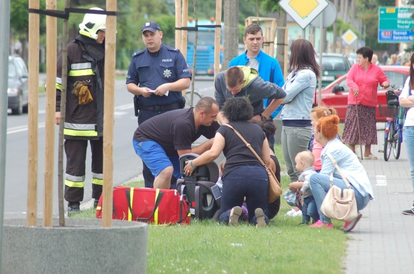 Zderzenie samochodów na ul. 17 stycznia w Zbąszyniu