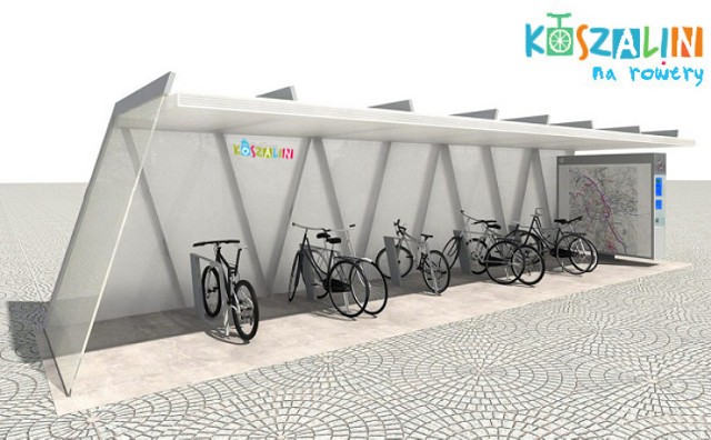 Tak będą wyglądały nowe, płatne wiaty rowerowe w Koszalinie.