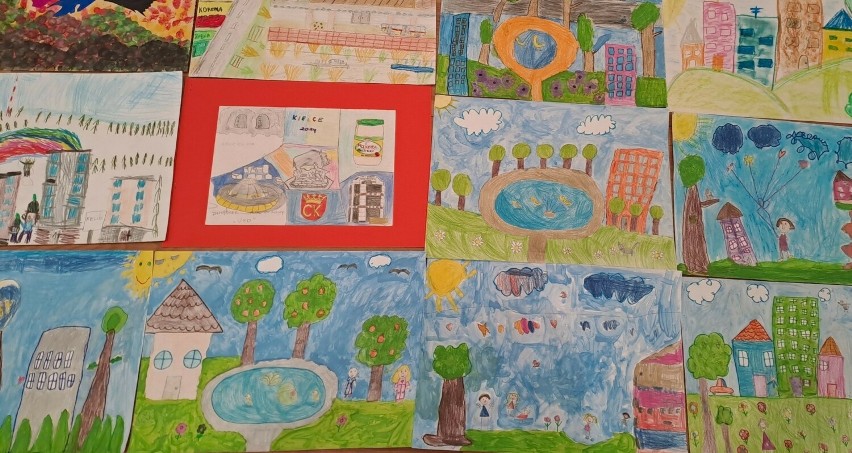 Dzieci przedstawiły swoje wizje Kielc na rysunkach. Ponad 400 prac wpłynęło na konkurs plastyczny. Zobacz zdjęcia 