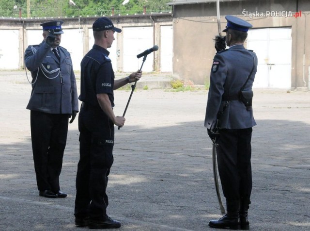 Ślubowanie policjantów w Katowicach.