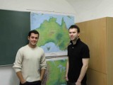 Dwaj studenci z zagranicy w murach I LO w Piotrkowie