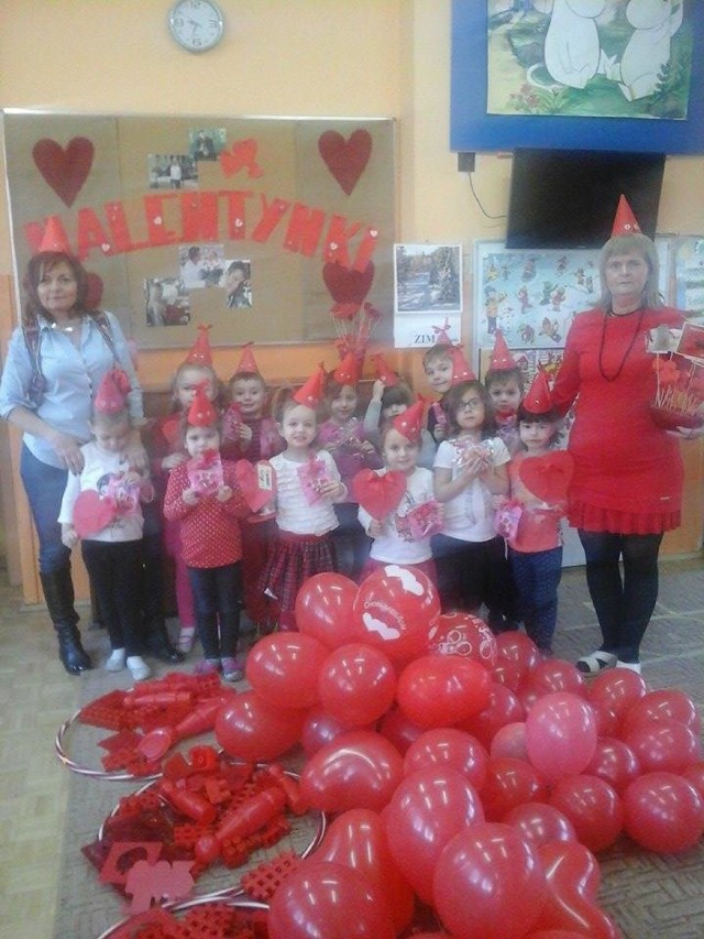 Walentynki w przedszkolu Słonecznym w Pleszewie