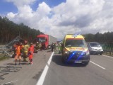 Gmina Nowy Tomyśl: Poważny wypadek na autostradzie. Tir uderzył w przyczepę obsługi autostrady! 