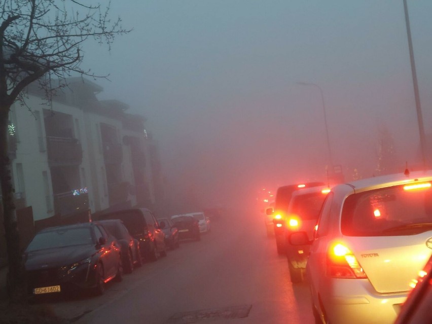 Mgła na ulicach Gdańska