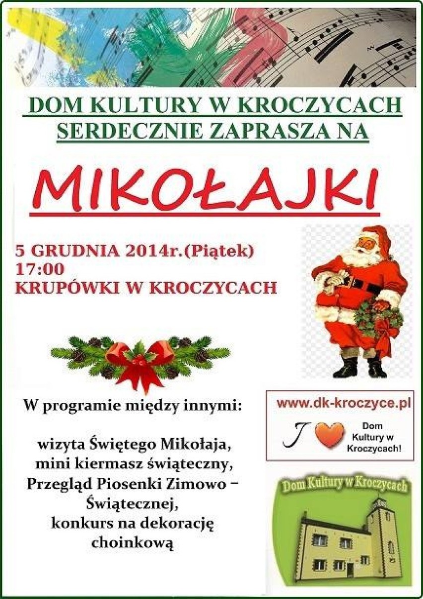 Dom Kultury w Kroczycach organizuje w piątek 5 grudnia...