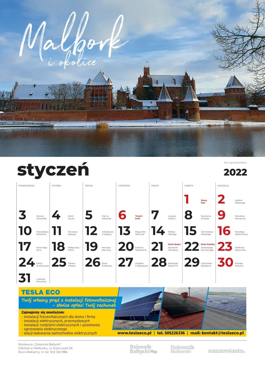 Kalendarz na 2022 rok od "Dziennika Bałtyckiego" już w piątek, 31 grudnia. Zachwycające zdjęcia Pomorza na Waszych fotografiach