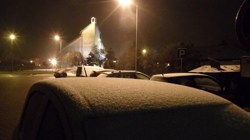 Zima 2014 w Tychach. Pierwszy śnieg w tym roku