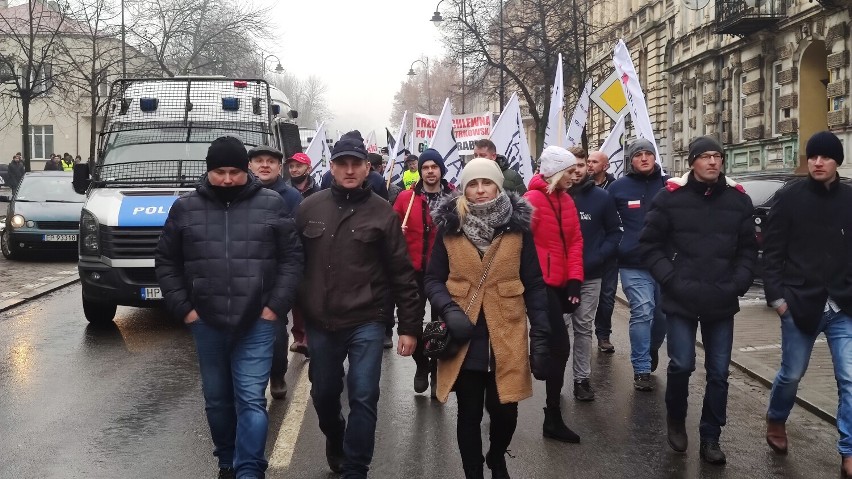Protest rolników w Piotrkowie, grudzień 2021