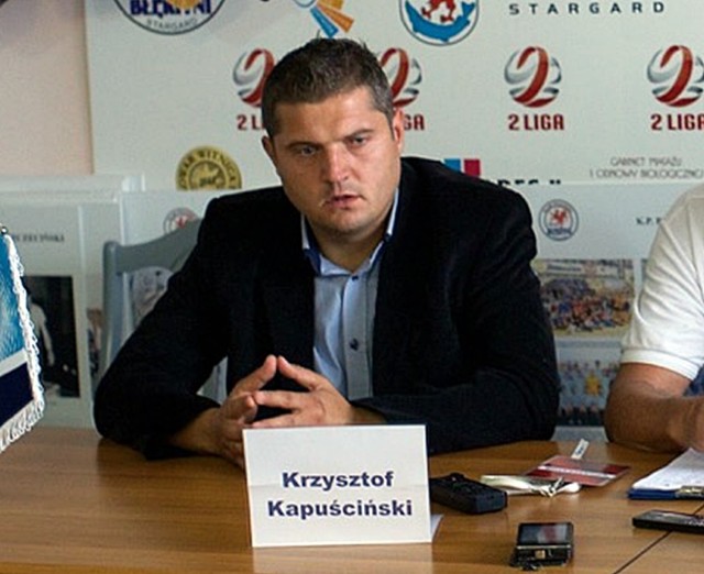 Krzysztof Kapuściński został pierwszym trenerem Błękitnych w połowie 2012 roku.