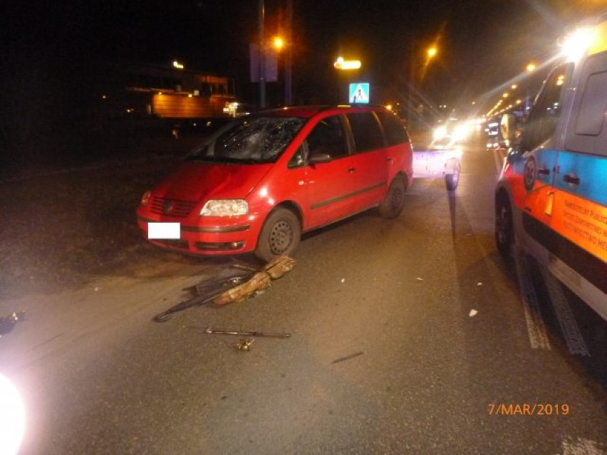 Wypadek na ul. Powstańców Śląskich w Lublińcu 7.03.2019