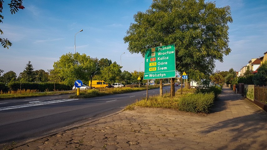 Remont drogi krajowej 12 w granicach Leszna, połowa września 2020