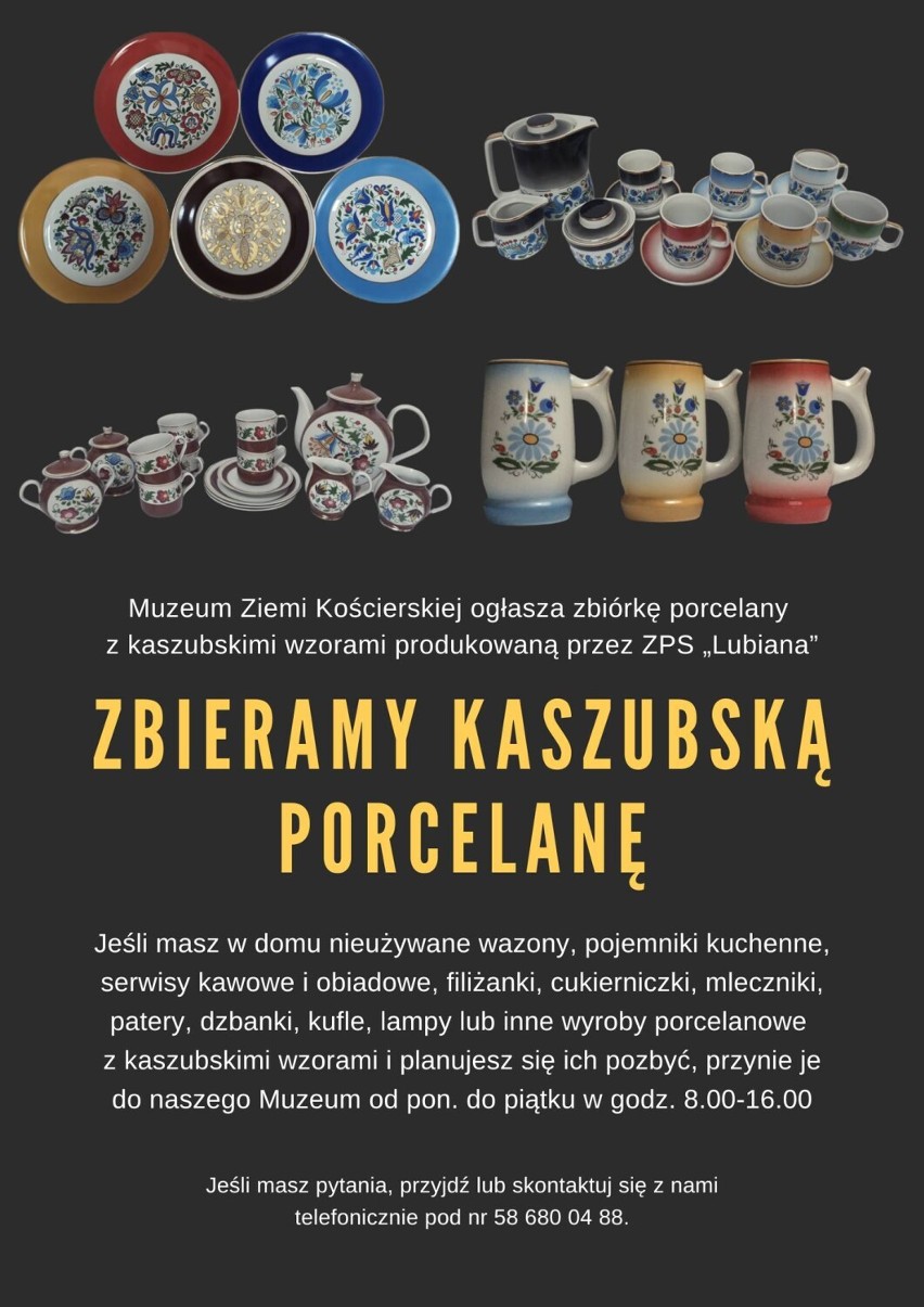 Muzeum w Kościerzynie zbiera porcelanę z kaszubskimi wzorami