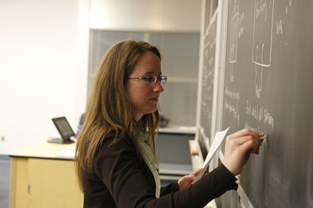 http://commons.wikimedia.org/wiki/File:Teacher_writing_on_a_Blackboard.jpg