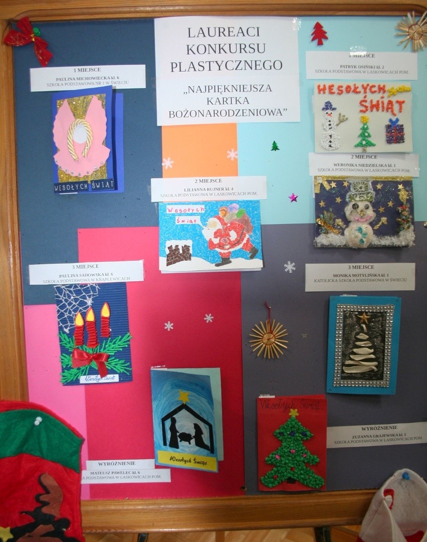 Wpłynęło aż 198 kartek bożonarodzeniowych z całego powiatu świeckiego. Ich były najpiękniejsze!  