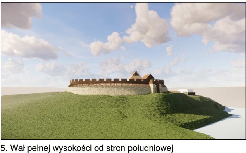 Projekt koncepcyjny "Ekspozycja zabudowy grodu w Dobromierzu" stworzony przez Autorską Pracownię architektoniczną Macieja Małachowicza wiosną 2018 roku