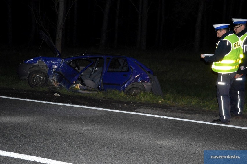 Wypadek na drodze krajowej Włocławek - Brześć Kujawski [zdjęcia]