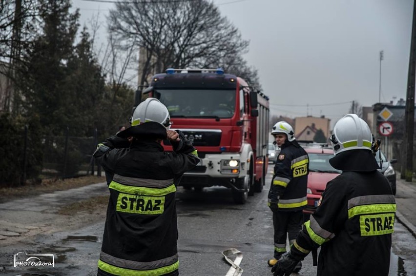 Pożar butli z gazem