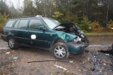 Wypadek w Bukownie. Fiat zderzył się z golfem