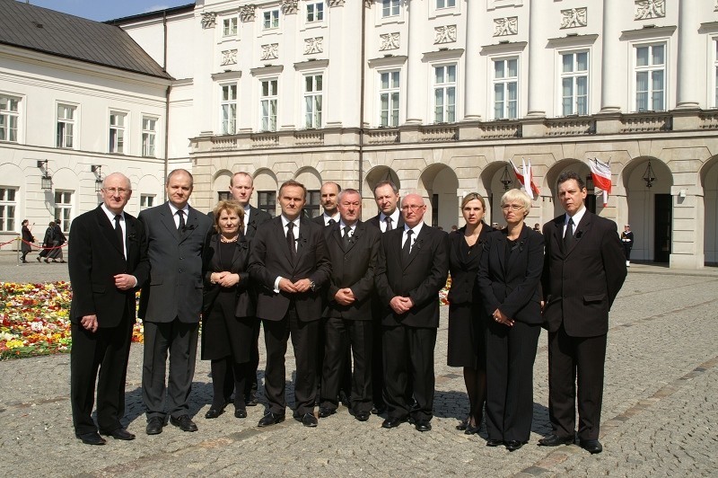 pierwszy rząd od lewej: Jerzy Miotke - wiceprzewodniczący...