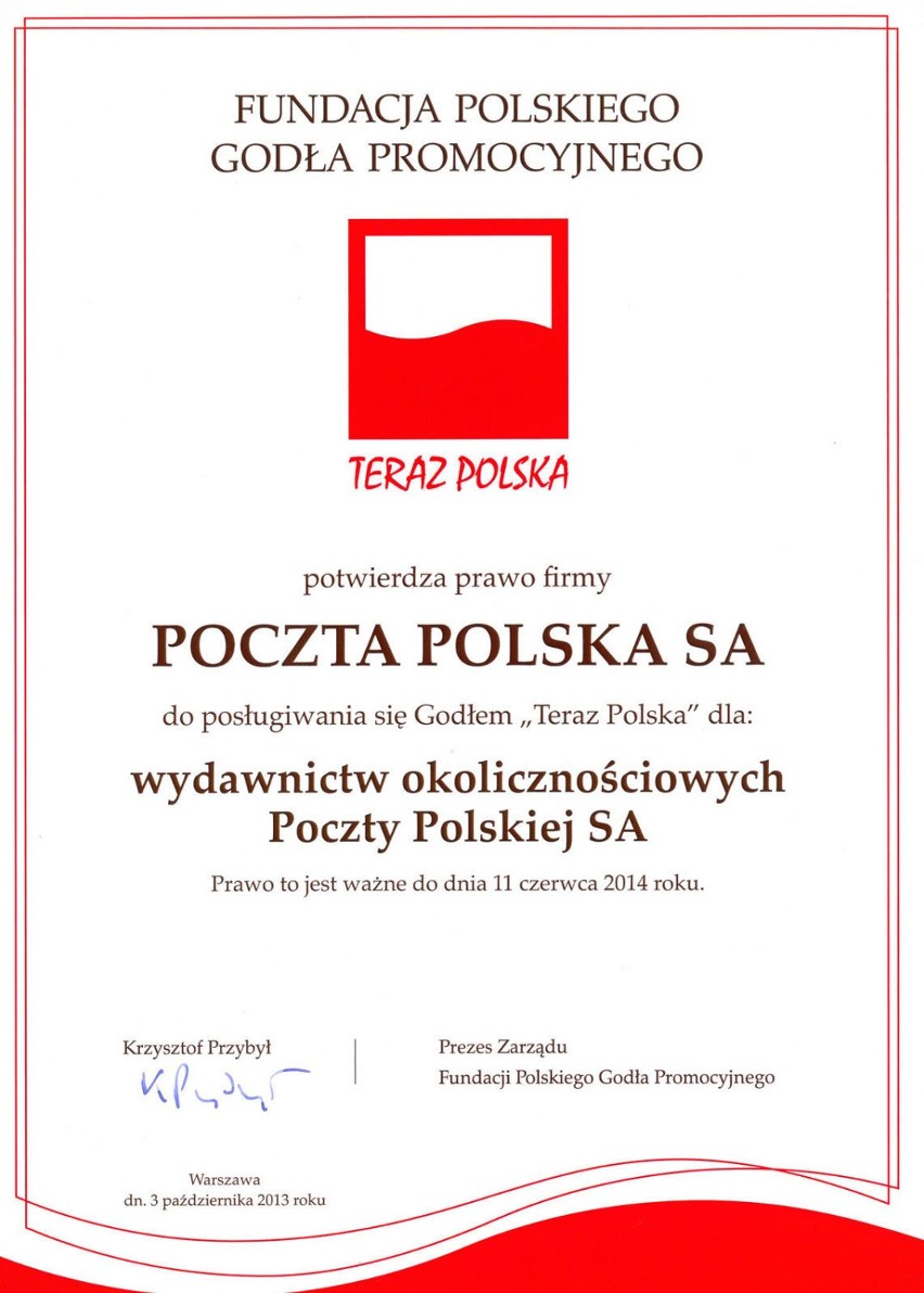 Nagroda dla Poczty Polskiej - Teraz Polska